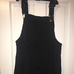 Black Corduroy overall dress